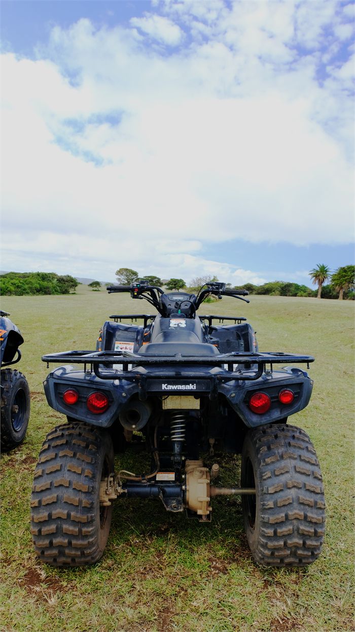 A quad bike on a track through the bush near Chintsa
