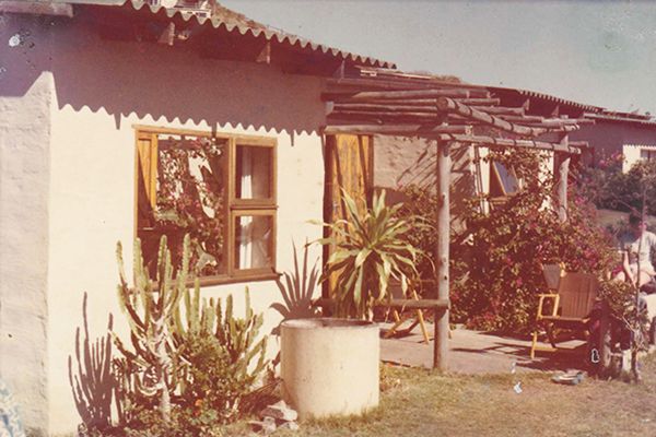 One of the original Buccaneers cottages photographed shortly after it was built in the 1980s