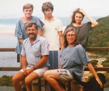 The Price family photographed at Chintsa in the early years of the lodge